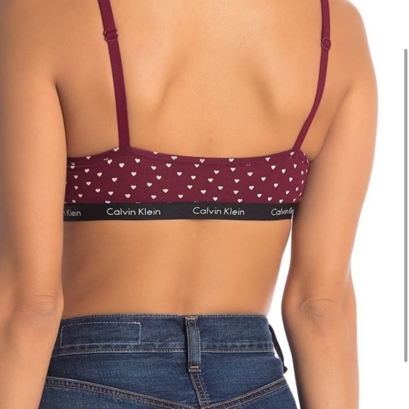 NWT Calvin Klein Keyhole Bralette with Hearts - Picture 2 of 6